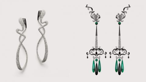 أقراط طويلة راقية تلائم العنق الممشوق