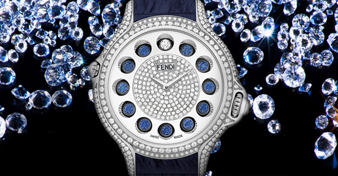 ساعات فندي 2015 بتفاصيل الفرو والألماس