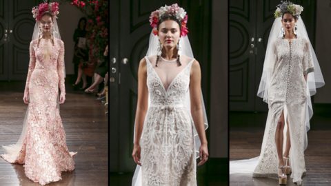 فساتين زفاف نعيم خان خريف 2016 بأناقة فريدا كاهلو