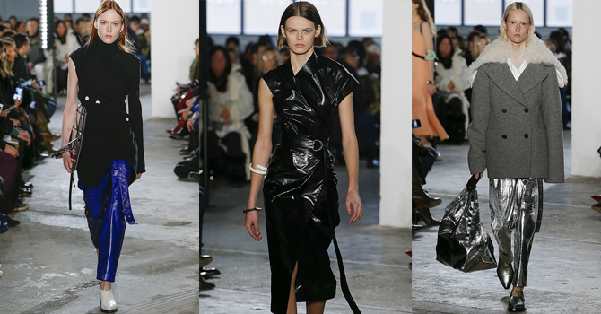 الجلود اللامعة شعار Proenza Schouler بأسبوع نيويورك شتاء 2018