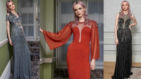 فساتين جيني بيكهام ما قبل خريف 2017 بأناقة الملكة إليزبيث