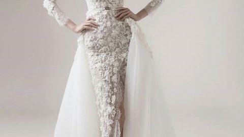 فستان زفاف بموضة الـ Over skirt من الفزايري ربيع 2016