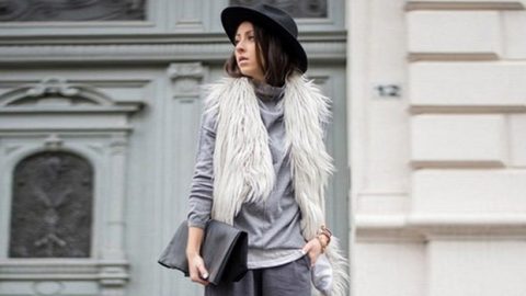 اعتمدي الإطلالة الرمادي الموحدة لقوام رشيق