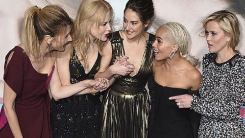 لقطات مرحة لنجمات مسلسل Big Little Lies بحفل الافتتاح
