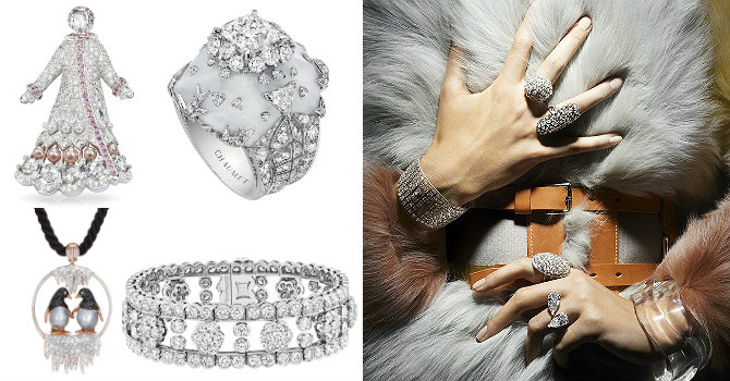 أرقى تصاميم المجوهرات من وحي ثلوج الشتاء