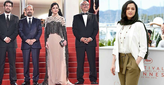 أناقة نجمة إيرانية محجبة تسرق الأضواء في مهرجان كان 2016