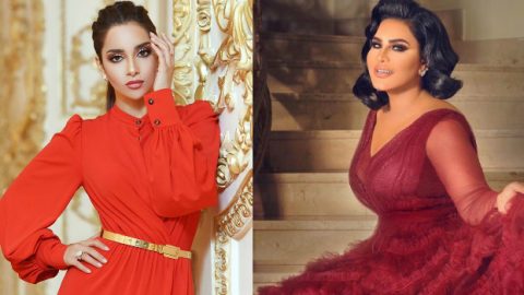 إطلالة حمراء تجمع أحلام وبلقيس معاً !