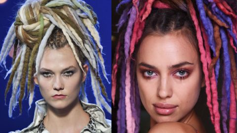 تسريحة شعر أفريقية ومكياج باستيل من Marc Jacobs ربيع 2017