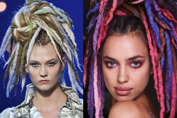 تسريحة شعر أفريقية ومكياج باستيل من Marc Jacobs ربيع 2017