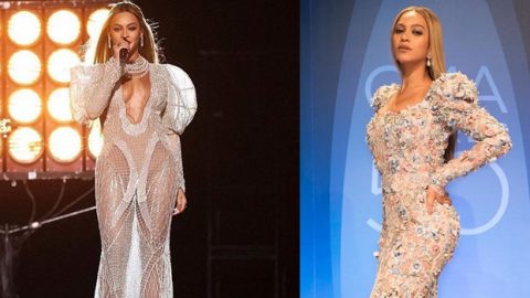 بيونسيه تعود للثمانينات بفساتين الأكمام المنتفخة في حفل الـ CMA