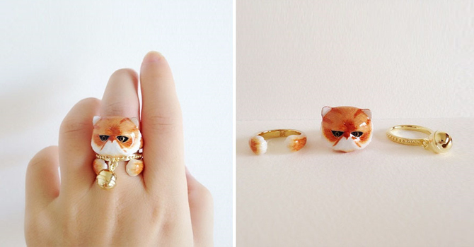 خواتم ثلاثية مبتكرة تكشف عن حيوانكِ المفضل