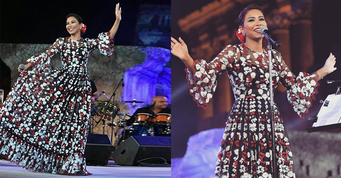 شيرين راقصة فلامنكو في حفل بعلبك