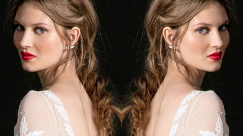 حمرة الشفاه القوية تمتد لعروض زفاف خريف 2018