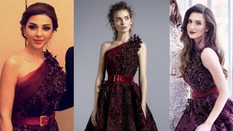 ميريام فارس ترتدي فستان رومي شيباني بتوقيع الفزايري