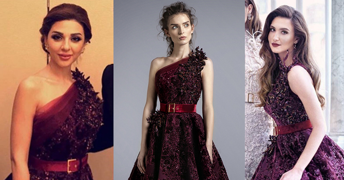 ميريام فارس ترتدي فستان رومي شيباني بتوقيع الفزايري