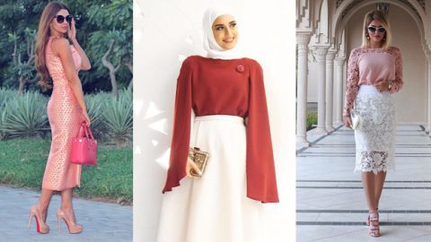 أجمل إطلالات الفاشينسيتا بظلال الوردي والأحمر