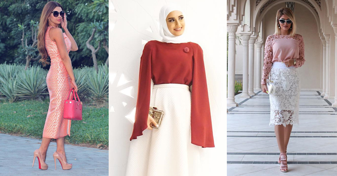 أجمل إطلالات الفاشينسيتا بظلال الوردي والأحمر