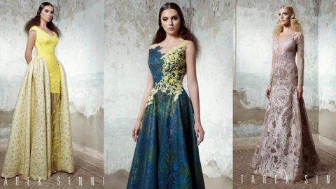 فساتين طارق سنو شتاء 2016 لحفلات الأوبرا الراقية