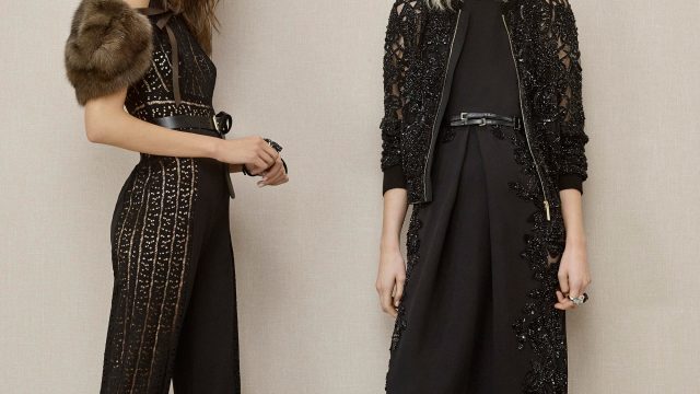 فستان أسود من إيلي صعب ما قبل خريف 2016