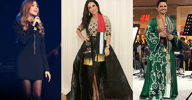 أجمل إطلالات النجمات من حفلات اليوم الوطني للإمارات