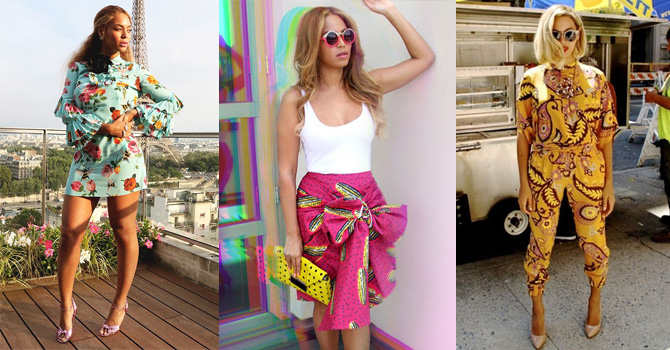 إطلالات بيونسيه بالأزياء المطبوعة إحتفالًا بعيد ميلادها الـ 37