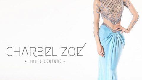 فستان سماوي بتصميم الكروب توب من شربل زوي 2016