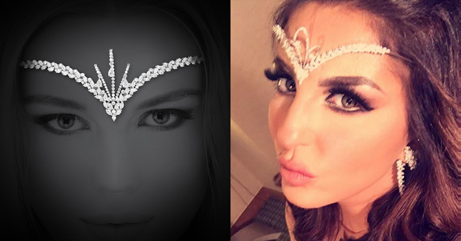 شذى حسون تنافس النجمات بمجوهرات الحواجب