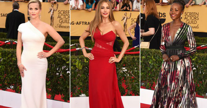 اطلالات مميزة للنجمات في حفل SAG 2015
