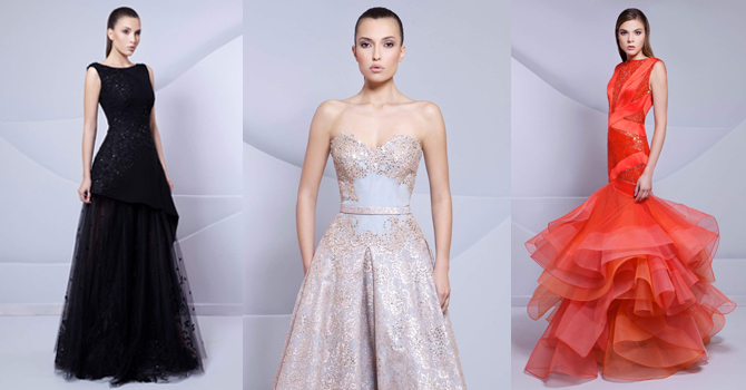 فساتين طارق سنو 2015 بفخامة ربيعية