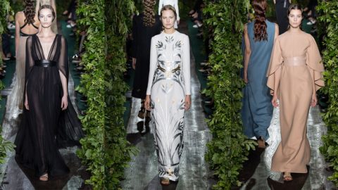 زهرة اللوتس تزين مجموعة فالنتينو خريف وشتاء 2014 2015 أزياء راقية