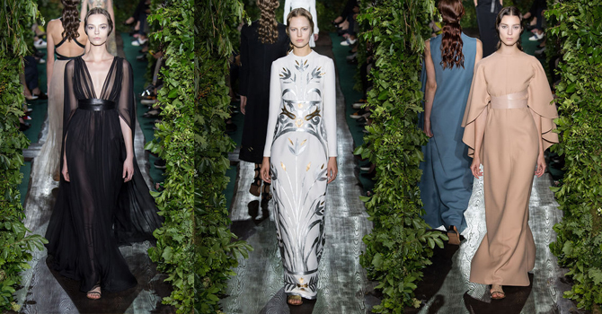 زهرة اللوتس تزين مجموعة فالنتينو خريف وشتاء 2014 2015 أزياء راقية