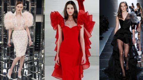 الأكتاف المنتفخة تسيطر على منصة عروض هوت كوتور ربيع 2017