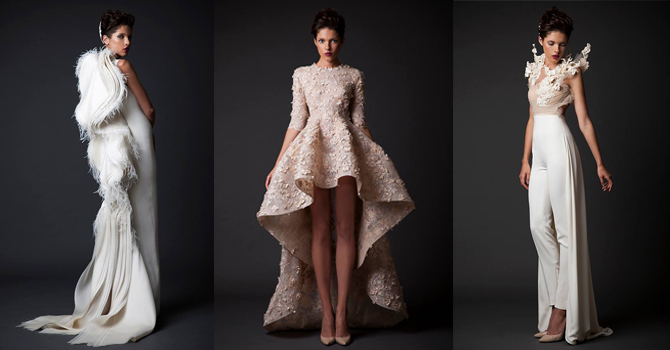 فساتين كريكور جبوتيان 2014 2015 بتفاصيل مرجانية