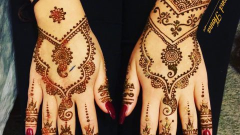 رسمة حناء بألوان متعددة 2016