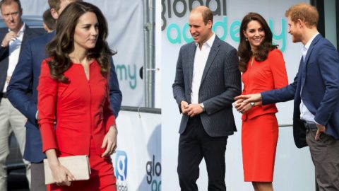 تايور أرماني الأحمر ينضم إلي إطلالات كيت ميدلتون الراقية