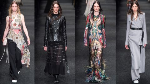 أزياء ألكسندر ماكوين منحوتات بخيوط ملونة شتاء 2018