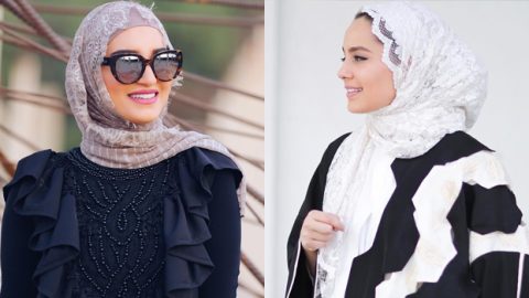 من الفاشينيستا الأجمل بالحجاب الدانتيل في رمضان ؟