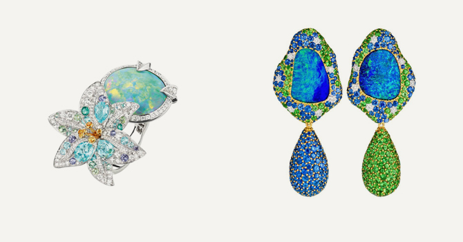 مجوهرات حجر الأوبال تأخذكِ إلى عالم السحر والفخامة