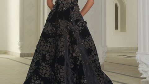 فستان أسود عبد محفوظ خريف 2014