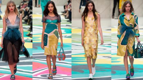 تشكيلة بربري ربيع 2015 شفافية ناعمة بأسبوع لندن