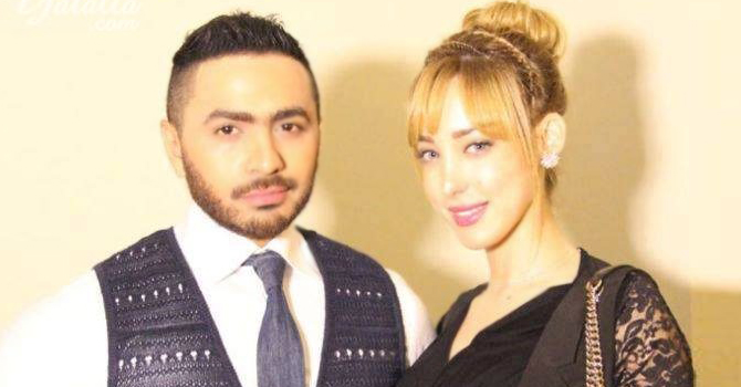 حقيقة إنفصال تامر حسني وبسمة بوسيل