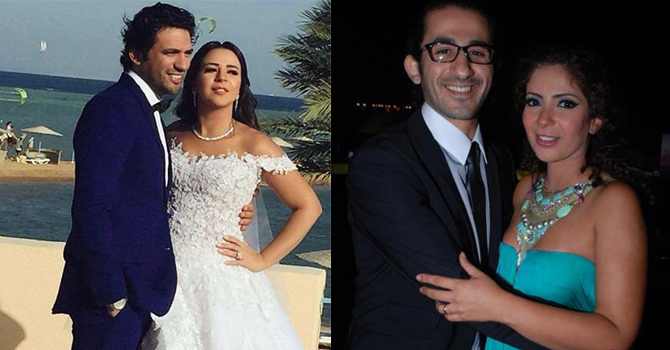 سر تغيب أحمد حلمي ومنى زكي عن حفل زفاف إيمي سمير غانم وحسن الرداد