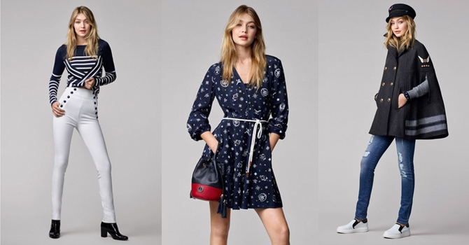 تصميمات جيجي حديد الأولى تعكس شخصيتها مع تومي هيلفيغر لعام 2016