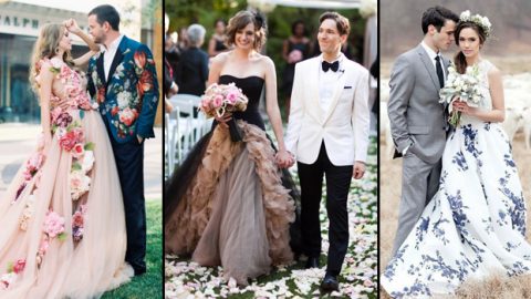 عرائس استغنوا عن فستان الزفاف الأبيض