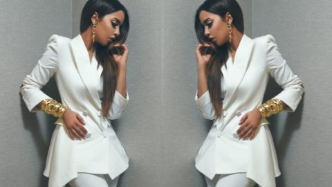 بدلة الكسندر ماكوين تمنح بلقيس الأناقة والعصرية بإطلالة واحدة