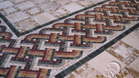 أرضية من قطع السيراميك