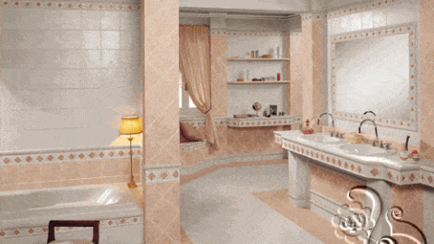 ديكورات هادئة وجذابة لسيراميك الحمام