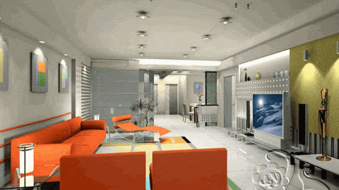 تصميم لغرفة المعيشة