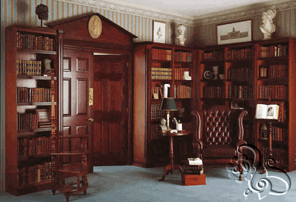 مكتبة كتب خشبية لغرفة المكتب