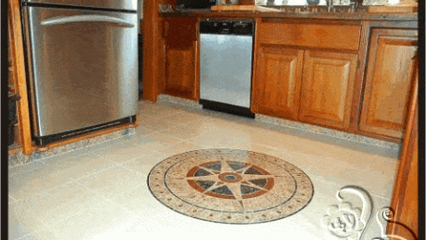 ارضية رخامية للمطبخ